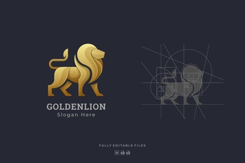 Lion Gradient with Golden Ratio Logo