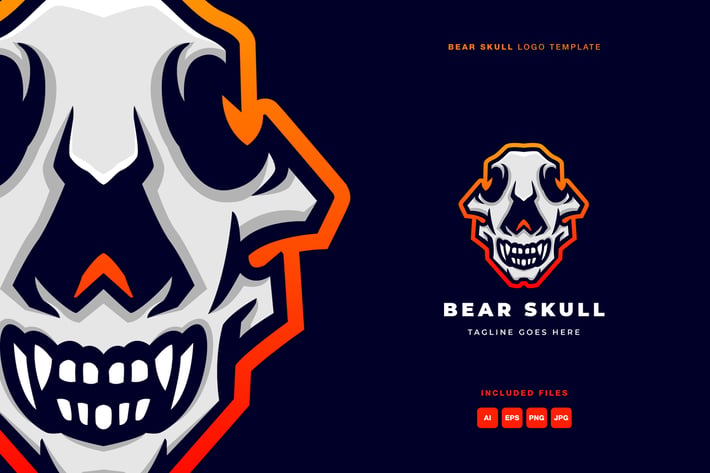 Bear Skull Logo Template