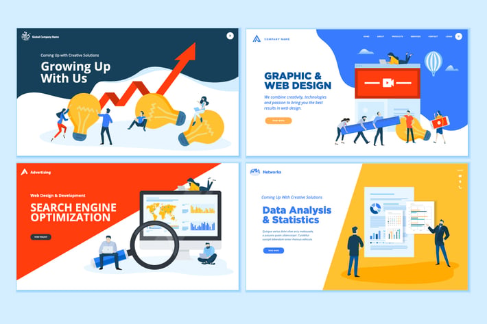 Set of Web Page Design Templates