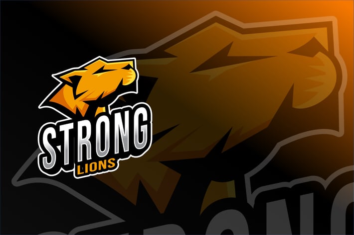 Strong Lions Esport Logo Template