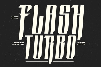 Flash Turbo Futuristic Display Font Racing Speed