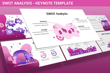 SWOT Analysis - Design Illustration for Keynote