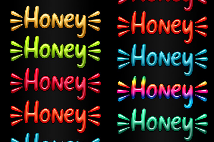 Honey 3D TEXT EFFECT - Mockup PSD
