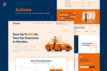 Autowa — Figma Car Insurance Landing Page Template