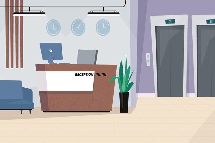 Reception Desk - Illustration Background