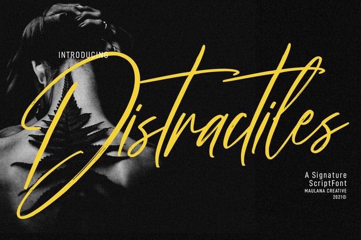 Distractiles Signature Font