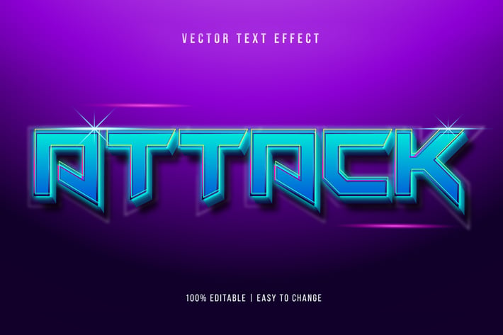Glow Line Text Effect