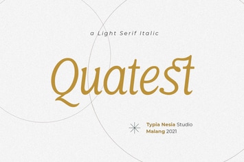 Quatest - elegant beauty italic font