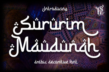 Sururim Maudunah - Arabic style decorative font