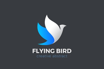 Logo Flying Bird Abstract Dove Elegant design