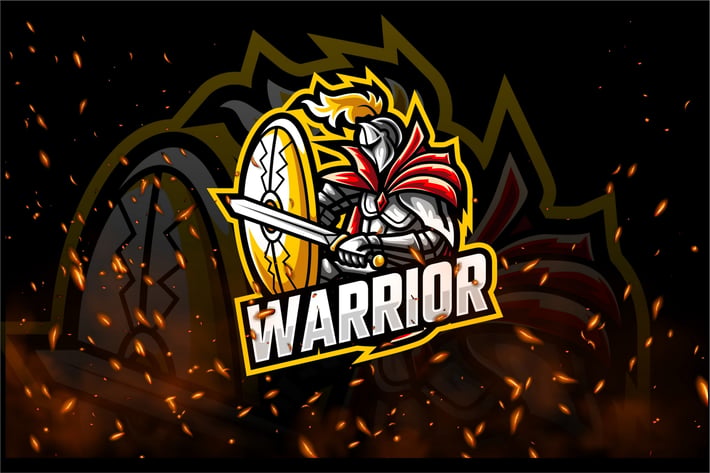 Knight Warrior E-Sport and Sport Logo Template
