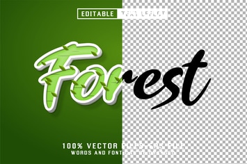Forest 3d Text - Editable Text Effect