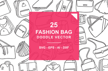 Fashion Bag Doodle Vector