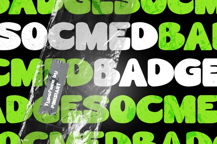 SOCMED BADGE - Display Font