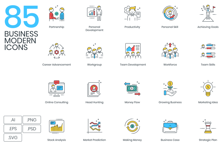 85 Business Icons & Finance Icons