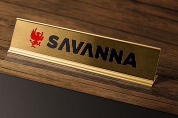 Metal Etching Name Plate Logo Mockup