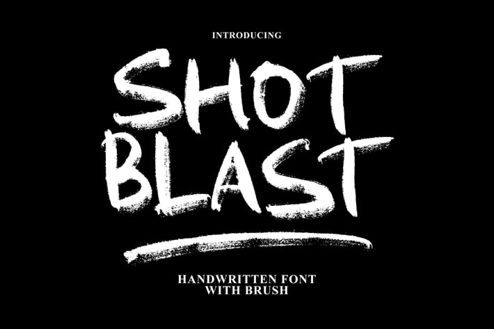 Shot Blast - Handwritten Brush