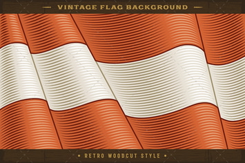 Vintage Flag Of Austria. Close-up Background