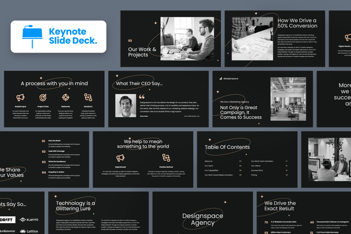 Dark Minimal Agency Pitch and Company Profile