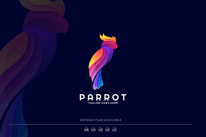 Parrot Gradient Colorful Logo