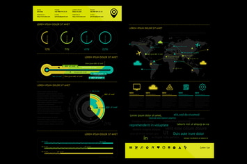 infographics element with Vector GUI Template