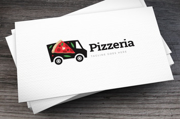 Pizza Truck Logo Template