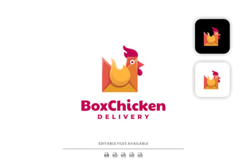 Box Chicken Gradient Logo
