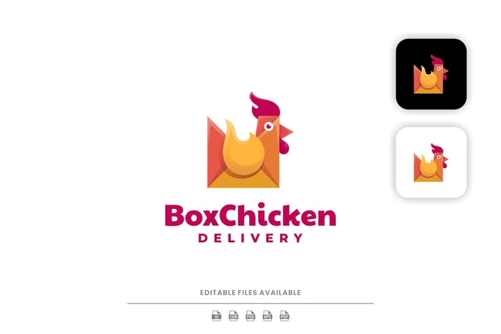 Box Chicken Gradient Logo