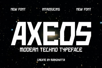 Axeos - Modern Techno Typeface
