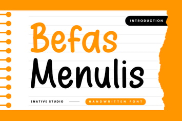 Befas Menulis - Handwritten Display Font