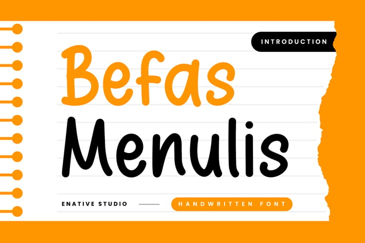 Befas Menulis - Handwritten Display Font