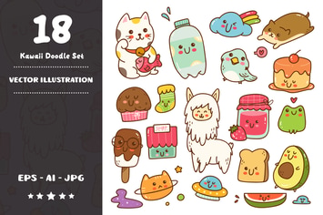 Kawaii Doodle Set