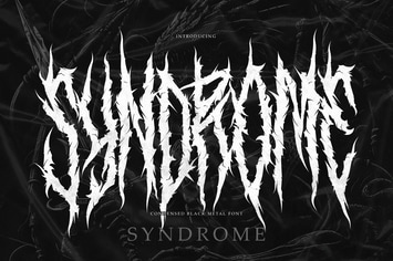 Syndrome – Condensed Black Metal Font