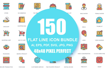 Line icons Linear Pictogram Pack