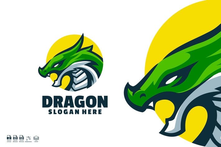 Dragon logo template