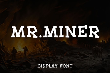 Mr. Miner - Display Font