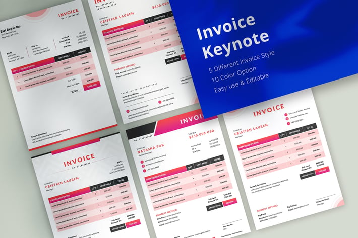 Professional Invoice Keynote Template