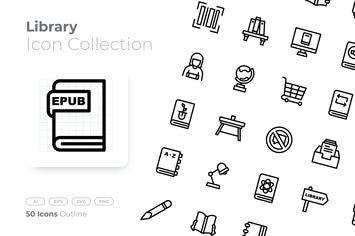 Library Outline Icon