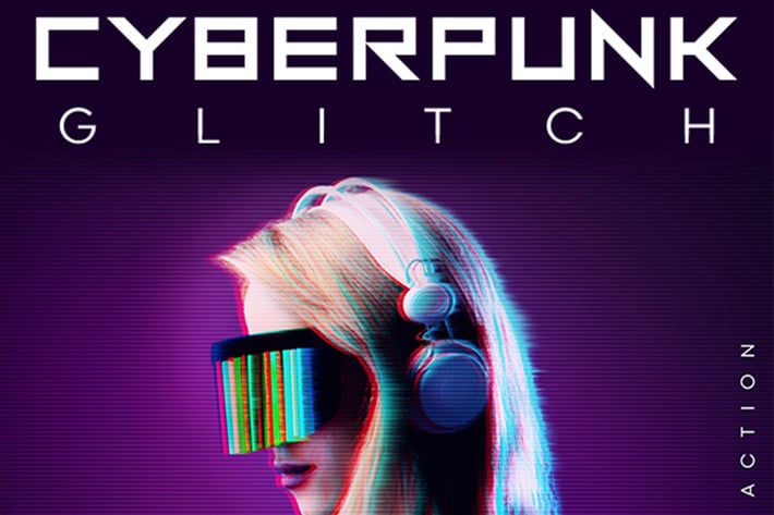 CyberPunk Glitch Photoshop Action