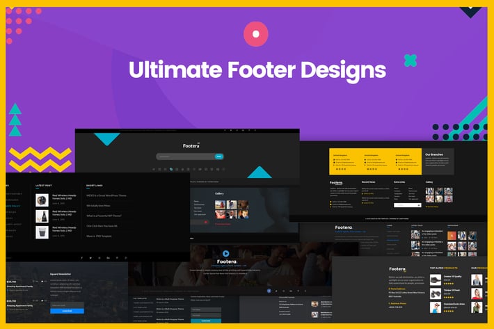 Ultimate Footer Designs For Web Element Template 
