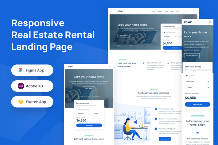 Responsive Real Estate Rental Landing Page