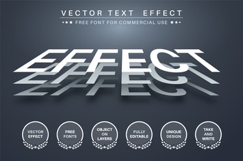 Three layer - editable text effect, font style