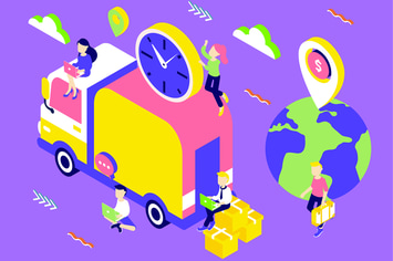 Delivery Services Isometric Illustration