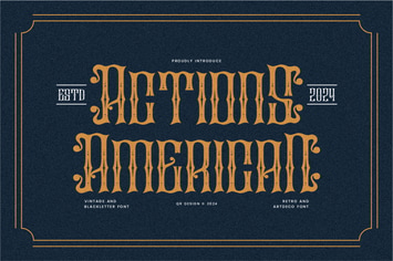 Actions American - Vintage & Artdeco Font