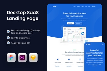 SaaS Desktop App Landing Page Template