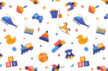 Toys - Seamless Pattern