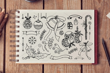 Hand Drawn Xmas Elements Vol.2
