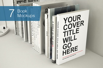 Book Mockup - 7 Poses