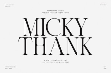 Micky Thanks Elegant Serif Font Typeface
