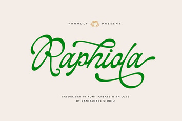 Raphiola Modern Casual Script Font